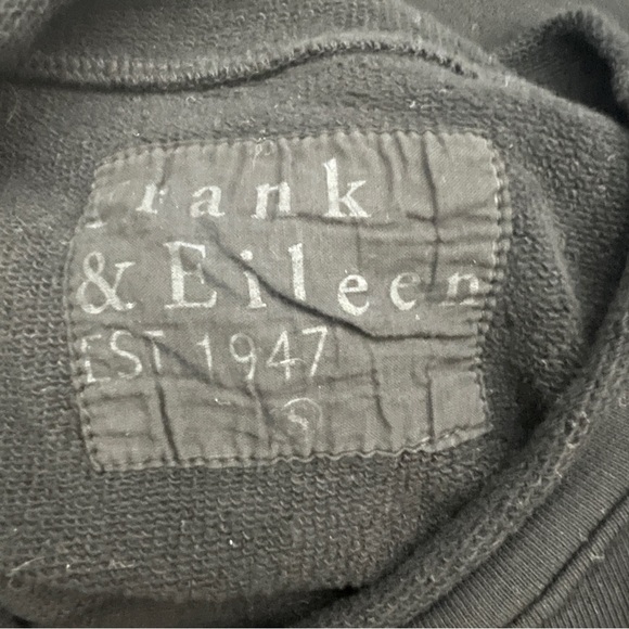 $218 New Black Frank & Eileen “Anna” Capelet Sweatshirt Sz Small S #2 - Picture 5 of 9